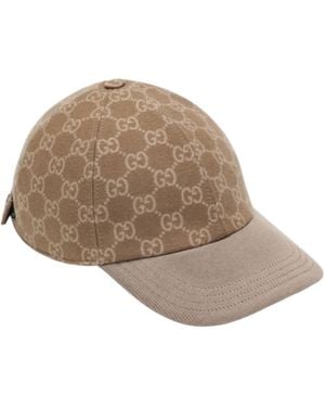 Gucci Gg Embroidered Baseball Hat - Brown