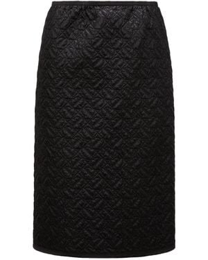 Moncler Quilted Midi Skirt - Black