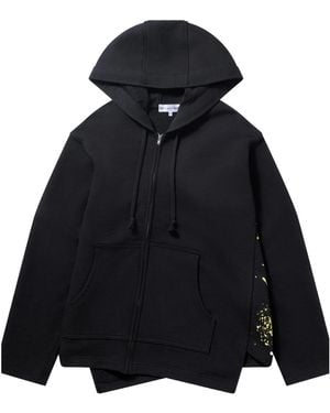 Comme des Garçons Long-Sleeve Hooded Knit Top - Black
