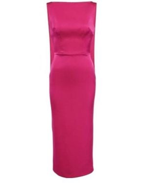 Alex Perry Draped Satin Crepe Midi Dress - Pink