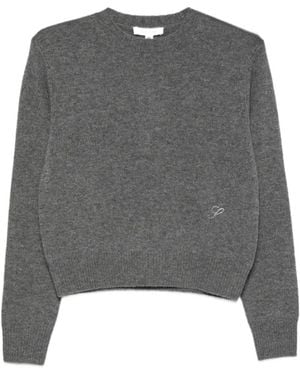 Sporty & Rich Crystal-Embellished Jumper - Grey