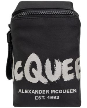 McQueen Logo Printed Zip-Around Phone Holder - Black