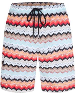 Missoni Striped Swim Shorts - Red