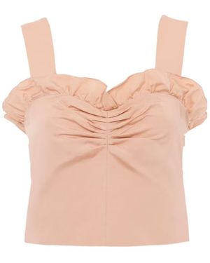 Chloé Cropped Fitted Tank Top - Pink
