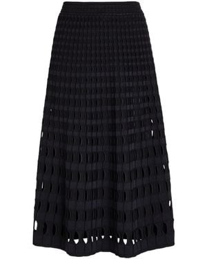 Jonathan Simkhai Drue Textured Cut-Out Knit Midi Skirt - Black