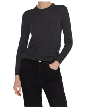 Partow Long-Sleeved Crew Neck Pullover - Black