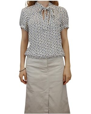 iBlues Printed Pattern Blouse - Gray
