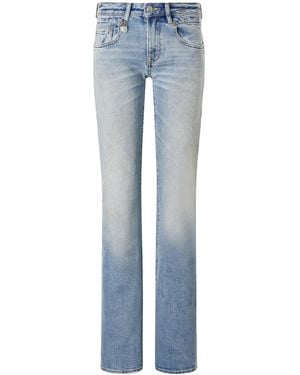 R13 Flare Low-Rise Jeans - Blue