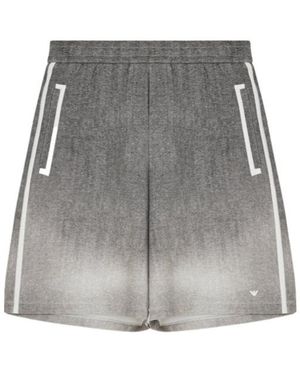 Emporio Armani Logo Embroidered Shorts - Grey