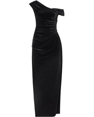 SIR. Ettore Draped Velvet Dress - Black