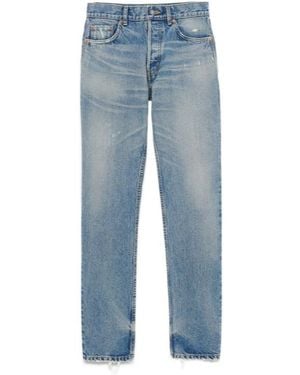 Saint Laurent Straight Leg Denim Jeans - Blue