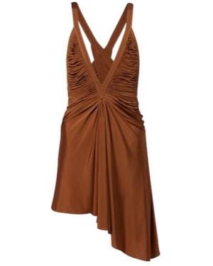 Christopher Esber Draped Jersey Minidress - Brown