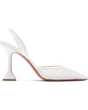 AMINA MUADDI Pointed-Toe High Heels - White