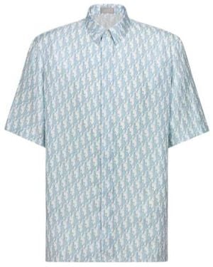 Dior Oblique Short-Sleeved Shirt - Blue