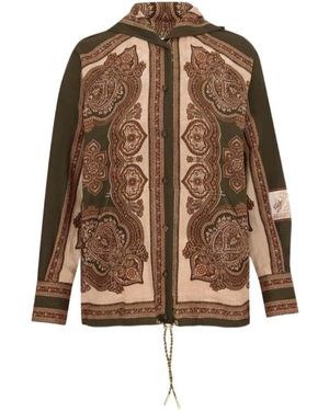 Zimmermann Printed Blouse With Hood - Brown