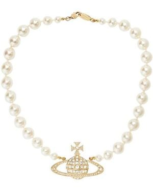 Vivienne Westwood Relief Choker Necklace - Metallic