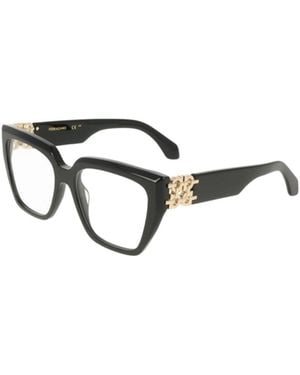 Ferragamo Ferragamo Eyewear Cat-Eye Frame Glasses - Metallic