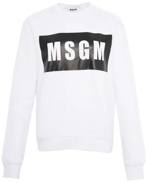 MSGM Logo Hoodie - White