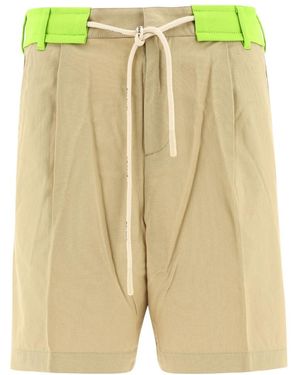 Palm Angels Drawstring Bermuda Shorts - Green