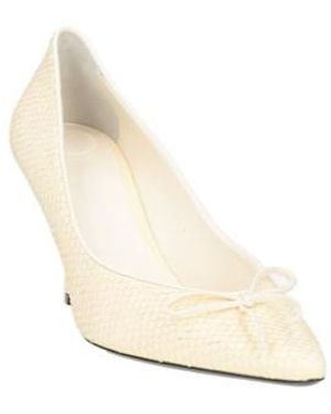 Jacquemus Snake Print High Heels - White