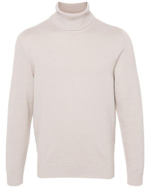 Drumohr Turtleneck Knit Jumper - White