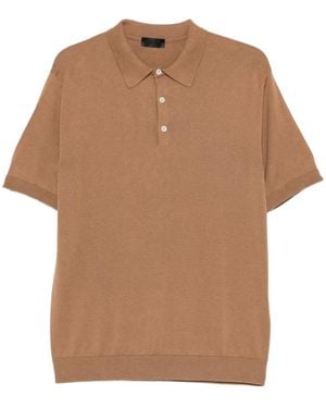 Dondup Short-Sleeve Knitted Polo Shirt - Brown