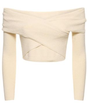 Jonathan Simkhai Aiden Off-Shoulder Stretch Viscose Top - Natural