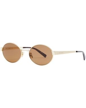 Saint Laurent Oval-Frame Sunglasses - White