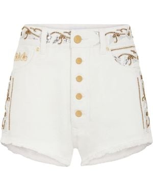 Rabanne Belt-Loop Shorts - White
