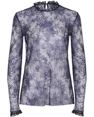 Alberta Ferretti Long-Sleeved Cover-Up - Blue