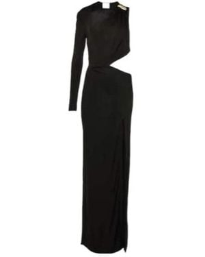 Galvan London Cutout One-Shoulder Gown - Black