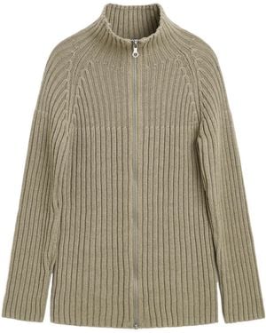 Our Legacy Straight-Cut Zipper Wool Blend Knit Cardigan - Multicolour