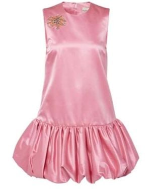 ALÉMAIS Neptuna Embellished Satin Minidress - Pink