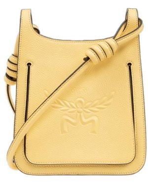 MCM Mini Himmel Logo Embossed Hobo Bag - Metallic