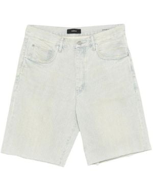 Purple Brand Bead Splatter Destroy Shorts - White