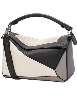 Loewe Small Napa Cowhide Puzzle Shoulder Bag - Black