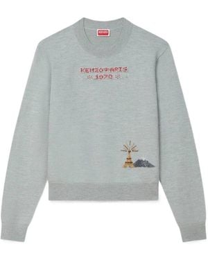 KENZO Beaded Trimps Jumper - Grey