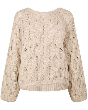 BOSS Versatile Knitted Jumper - Natural