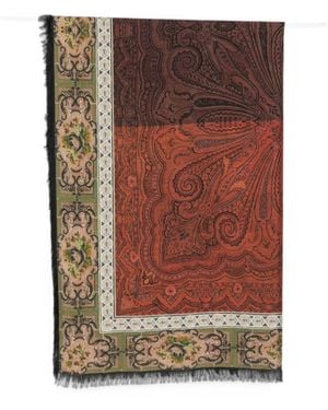 Pierre Louis Mascia Printed Silk Scarf - Red