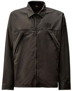 C.P. Company Logo Patch Zip Jacket - Black