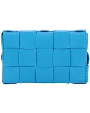 Bottega Veneta Interwoven Fold-Over Shoulder Bag - Blue