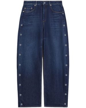 Sportmax Lichene Logo-Patch Jeans - Blue