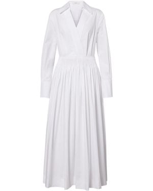 JOSEPH Kathe Cotton Poplin Midi Dress - White