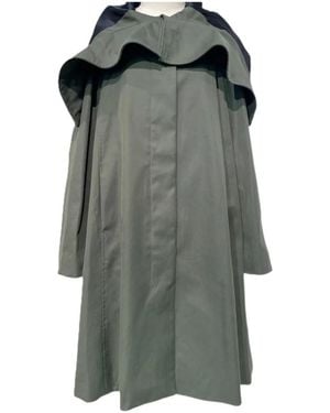 Dries Van Noten Long-Sleeve Trench Coat - Gray