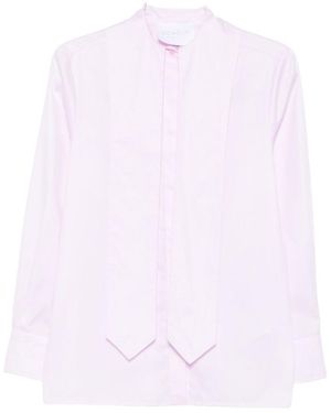 Dondup Pussy-Bow Long-Sleeve Shirt - White