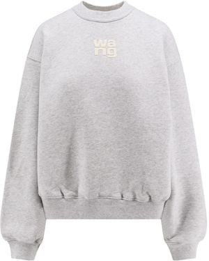 T By Alexander Wang Essential Terry Crewneck Sweatshirt - Gray