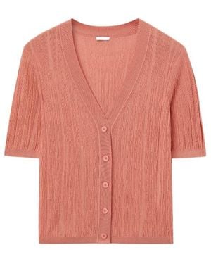 JOSEPH V-Neck Buttoned Cardigan - Pink