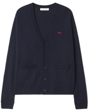 Maison Kitsuné Profile Fox Comfort Cardigan - Blue
