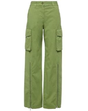 Stella McCartney Mid-Rise Cotton Cargo Trousers - Green