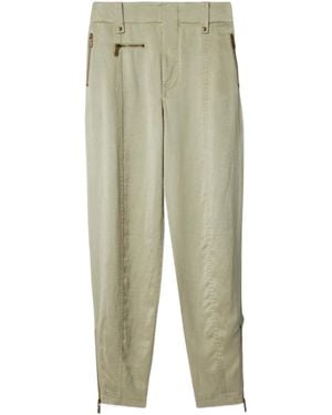Burberry Crest-Embroidered Trousers - Green